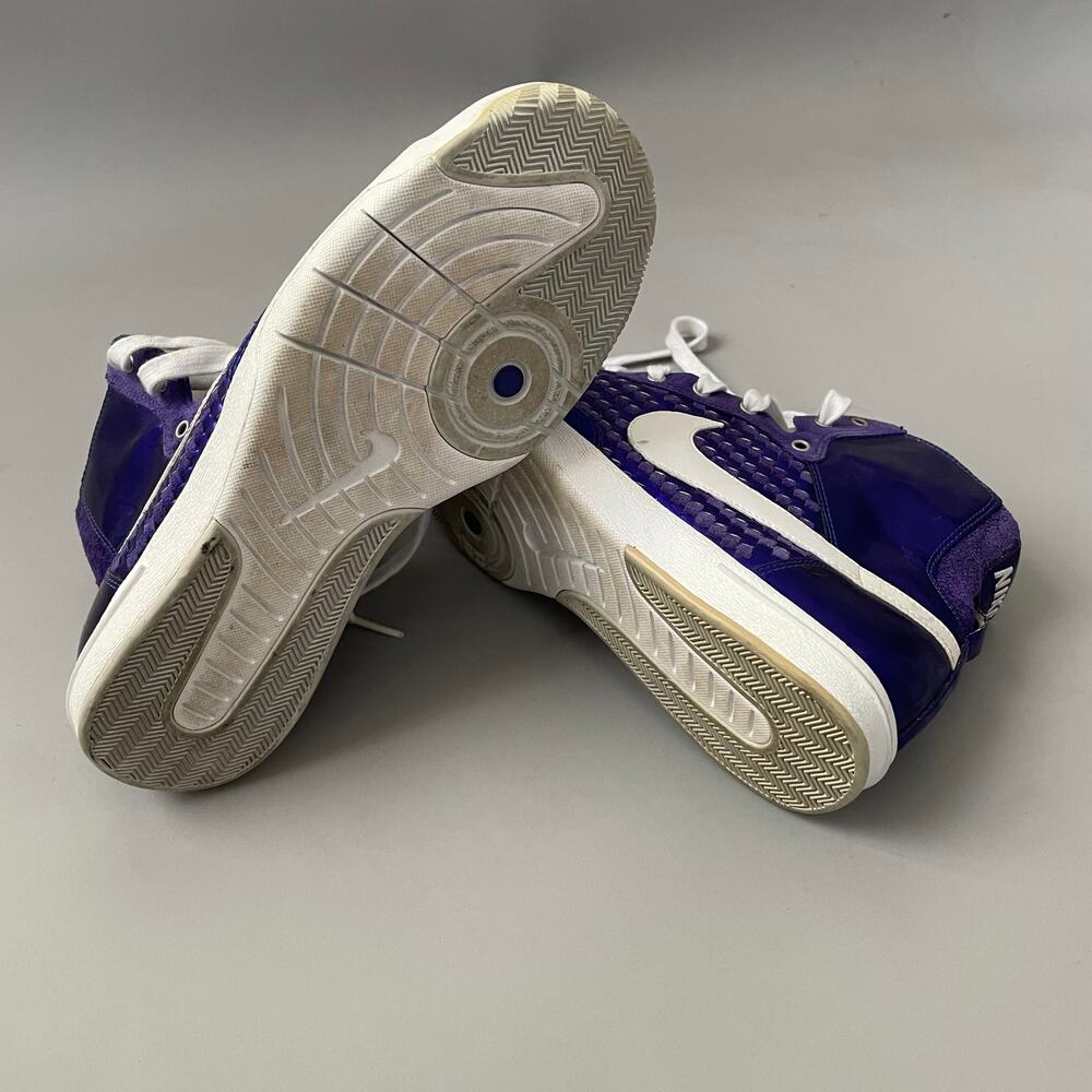 Vintage 2007 Nike Blazer Purple Metallic Woven Hightop Women's 7 - Picture 8 of 8